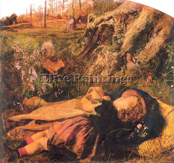 HUGHES ARTHUR ARTH7 ARTIST PAINTING REPRODUCTION HANDMADE CANVAS REPRO WALL DECO