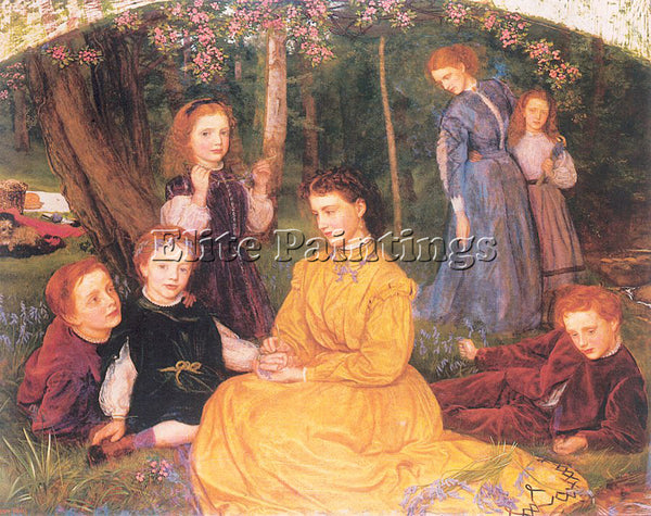 HUGHES ARTHUR ARTH25 ARTIST PAINTING REPRODUCTION HANDMADE OIL CANVAS REPRO WALL