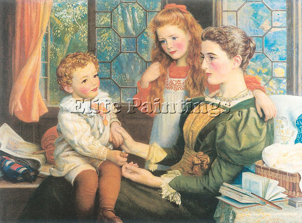 HUGHES ARTHUR ARTH46 ARTIST PAINTING REPRODUCTION HANDMADE OIL CANVAS REPRO WALL