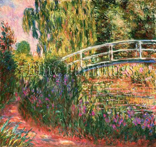 FAMOUS PAINTINGS JAPANESE BRIDGE ARTIST PAINTING REPRODUCTION HANDMADE OIL REPRO
