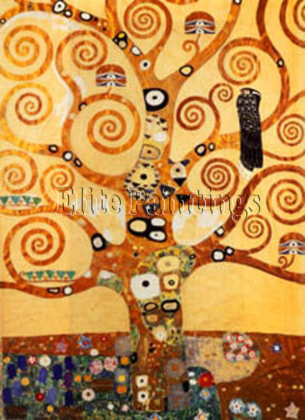 FAMOUS PAINTINGS LIFE TREE MIDDLE PART HI ARTIST PAINTING REPRODUCTION HANDMADE