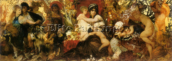 HANS MAKART ABUNDANTIA THE GIFTS OF THE EARTH ARTIST PAINTING REPRODUCTION OIL