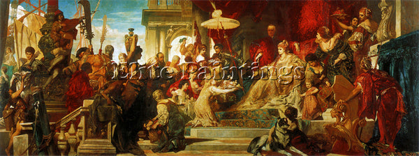 HANS MAKART VENEDIG HULDIGT CATERINA CORNARO ARTIST PAINTING HANDMADE OIL CANVAS