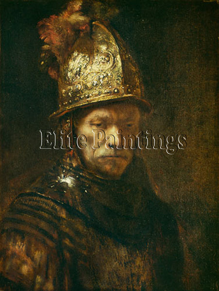 FAMOUS PAINTINGS MAN WITH GOLD HELMET ARTIST PAINTING REPRODUCTION HANDMADE OIL