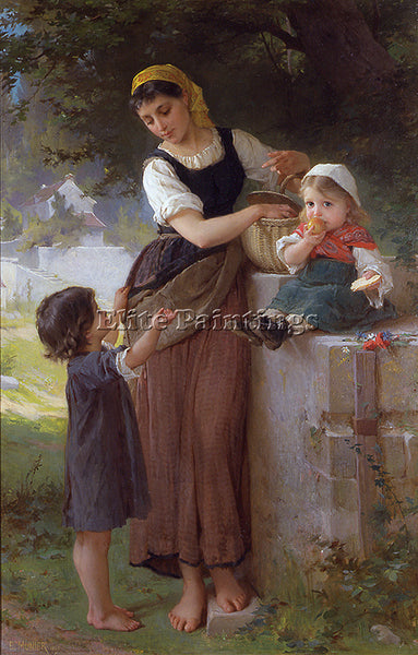 EMILE MUNIER 1880 1 MAY I HAVE ONE TOO ARTIST PAINTING REPRODUCTION HANDMADE OIL