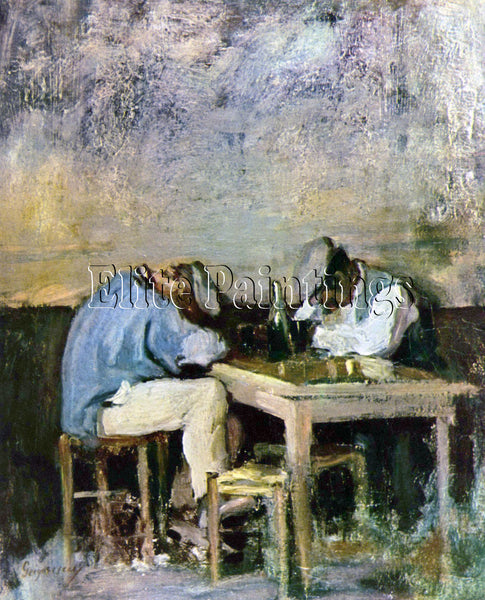 GRIGORESCU OF TWO DRUNKS ARTIST PAINTING REPRODUCTION HANDMADE CANVAS REPRO WALL