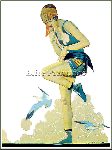 COLES PHILLIPS CP34 ARTIST PAINTING REPRODUCTION HANDMADE CANVAS REPRO WALL DECO