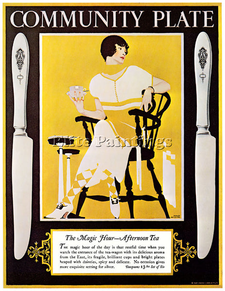 COLES PHILLIPS CP35 ARTIST PAINTING REPRODUCTION HANDMADE CANVAS REPRO WALL DECO