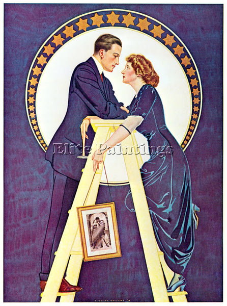 COLES PHILLIPS CP44 ARTIST PAINTING REPRODUCTION HANDMADE CANVAS REPRO WALL DECO