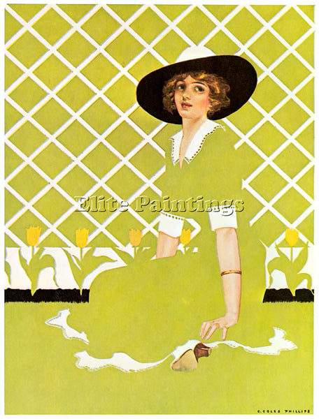 COLES PHILLIPS CP46 ARTIST PAINTING REPRODUCTION HANDMADE CANVAS REPRO WALL DECO