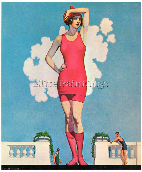 COLES PHILLIPS CP82 ARTIST PAINTING REPRODUCTION HANDMADE CANVAS REPRO WALL DECO