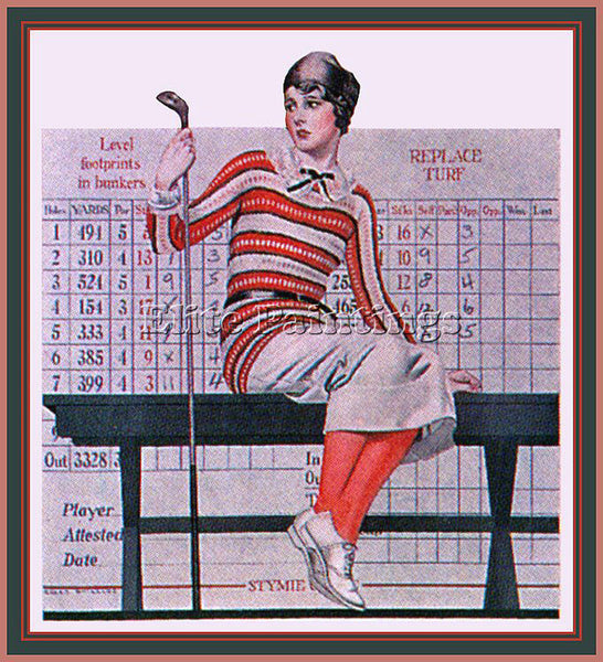 COLES PHILLIPS CP91 ARTIST PAINTING REPRODUCTION HANDMADE CANVAS REPRO WALL DECO
