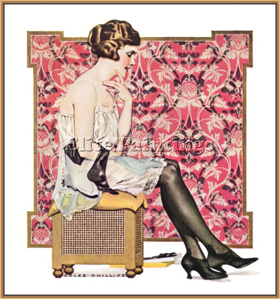 COLES PHILLIPS CP93 ARTIST PAINTING REPRODUCTION HANDMADE CANVAS REPRO WALL DECO