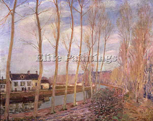 ALFRED SISLEY SISLEY CANAL ARTIST PAINTING REPRODUCTION HANDMADE OIL CANVAS DECO