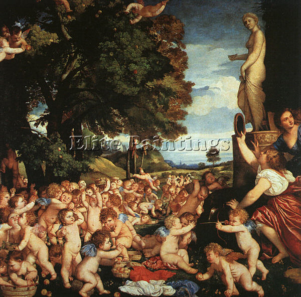 TITIAN TIZIANO ARTIST PAINTING REPRODUCTION HANDMADE OIL CANVAS REPRO WALL  DECO